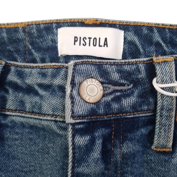 Pistola Lennon Distressed High Rise Crop Boot Jeans -Size 26 - Denny Distressed - Picture 5 of 13